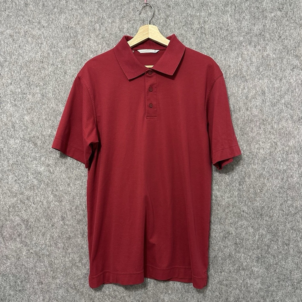 Cutter & Buck Red Polo Shirt Pima Cotton Blend Golf Casual Mens Sz M
